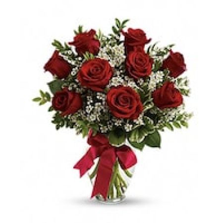 Thoughts of You Bouquet with Red Roses