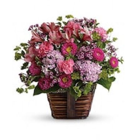 My Lady's Florist Westland - Send someone this delightful floral gift of pretty pink blossoms and share the gift of beauty! A glorious selection of fresh flowers is arranged in a rustic basket, then hand-delivered. What could be lovelier?
