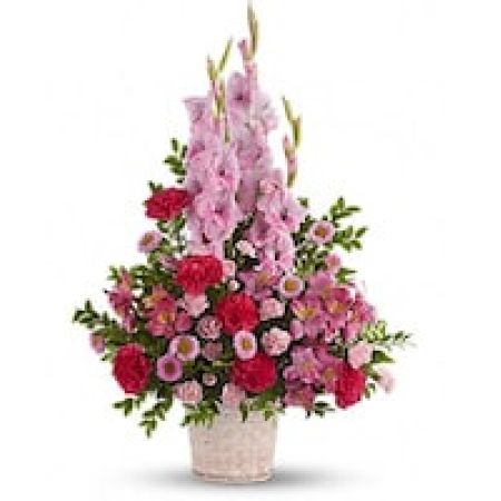 My Lady's Florist Westland - Beautifully feminine. Serene but strong. This pretty basket of pink flowers is a lovely way to show you care.