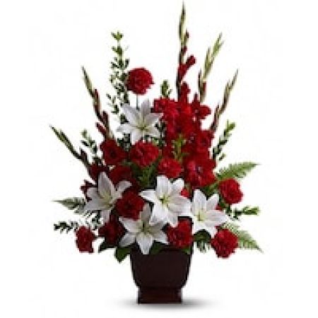 My Lady's Florist Westland - <p>Vivid and touching, vibrant reds and serene whites blend in honor and celebration of a life filled with love, light and grace.<\/p>