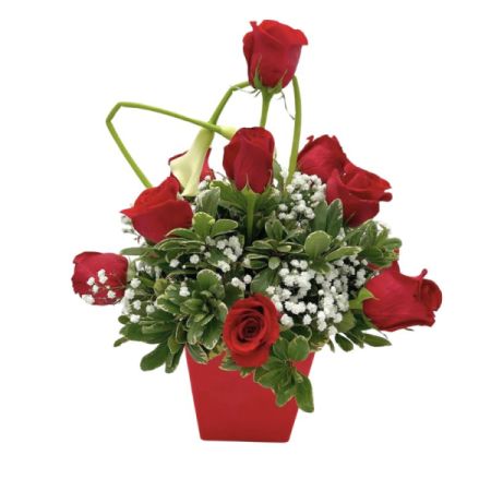 Wildflowers of Parkland Coral Springs - Roses and Callas combine to let them know you love them.