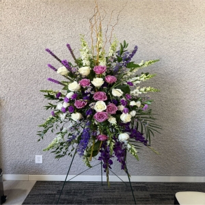GotFlowers Demo Fremont - Bring the tranquility of a sun-drenched lavender field into your home with 'Whispers of Provence'. This exquisite arrangement captures the delicate beauty and calming fragrance of lavender interwoven with soft textures and a touch of rustic charm. Imagine this bouquet gracing your dining table filling the air with a gentle soothing aroma – a perfect centerpiece for quiet moments of reflection or a warm welcoming gesture for a beloved friend. The varying shades of purple evoke feelings of peace and serenity while the airy blooms create a sense of lightness and grace. It’s more than just flowers; it's an invitation to breathe deeply and find calm in the everyday. Surprise someone special with the gift of relaxation or indulge yourself in a little piece of Provençal paradise. A thoughtful sympathy arrangement or a just-because gift 'Whispers of Provence' speaks volumes without saying a word.