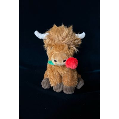 The Flower Box Kingsville - Plush Highland Cow with Rose 
