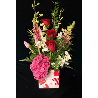 The Flower Box Kingsville - Orchids, roses, tulips, hydrangea, snap dragon 