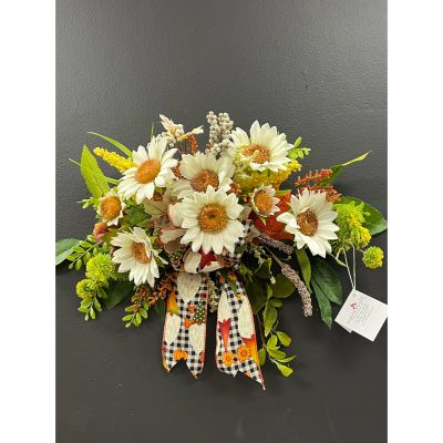 Fortin Gage Nashua - Artificial wall hanging with silk florals of sunflowers. 
