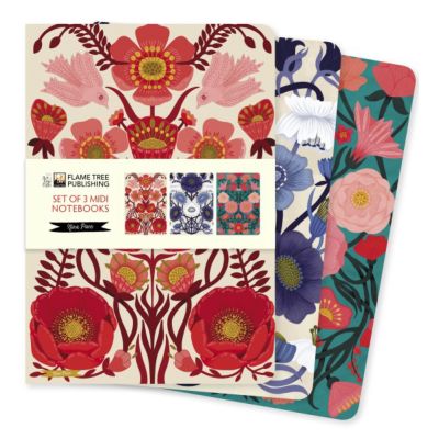 Fortin Gage Nashua - The Nina Pace Set of 3 Midi Notebooks features a collection of three midi, foiled notebooks with alternating lined and blank pages. Each notebook has a different beautiful design: Love Oracle, Hera and Flora. With a sturdy cover and rounded corners, they are perfect to be carried everywhere! 
64 pages. Dimensions: 178 x 125 x 13 mm. 