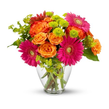Madison Avenue Florist Sacramento - Bright and uplifting!  This beautiful bouquet brings together a rainbow of the season's brightest blossoms.