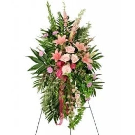 Orangevale Florist Sacramento - Peaceful Pink Sympathy Spray; a simple affordable way to show that you care.