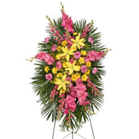 Orangevale Florist Sacramento - Enduring Love standing spray is a budget friendly yet colorful display of farewell for anyone. 