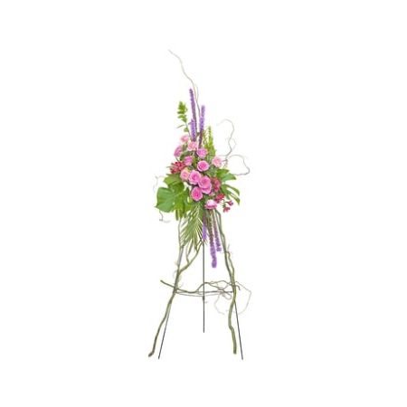 Conroy's Florist & Flower Delivery Mission Viejo - An beautiful pink easel spray including pink Roses and Willow with accents of premium foliage.