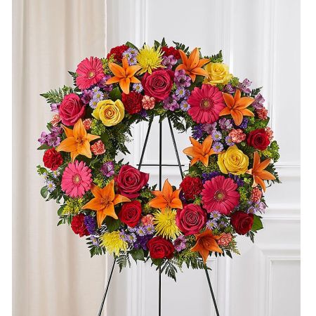 Serene Blessings™ Standing Wreath- Bright