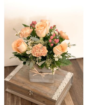 Tom's Florist Smyrna - Soft, warm, and effortlessly charming — Peach Petals is a celebration of subtle beauty. Designed in a natural wooden cube, this monochromatic arrangement features lush blooms in shades of peach, offering a fresh, modern twist on rustic elegance.

Perfect for birthdays, thank-yous, or just because — it’s a sweet way to brighten any day.
