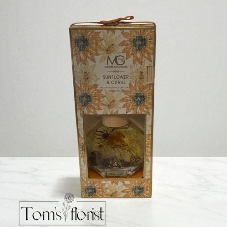 Tom's Florist Smyrna - Surround yourself—or someone special—in the soft & fruity scent of Sunflowers & Citrus. This diffuser Creates a warm and inviting ambiance that lingers gently in the air.

With its sleek design and long-lasting fragrance.

Ideal for bedrooms, bathrooms, entryways, or anywhere you want to infuse with calm and beauty—no flame or plug needed.

Gift tranquility. Add elegance. Let the scent of Dreamy Embrace do the rest.