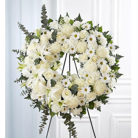 Conroy's Flowers El Cajon El Cajon - Their pure heart and peaceful spirit will live on in a gesture symbolizing the circle of eternal life. Our standing wreath of soothing white blooms and fresh greenery, expertly crafted by our local florists for a lush, full presentation, is a grand expression of your condolences, offering hope and serenity during a difficult time.