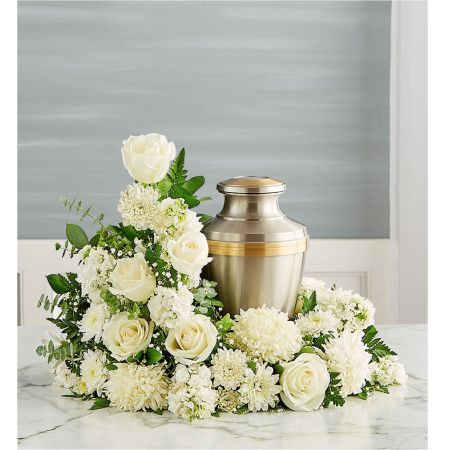 Cremation Wreath- All White