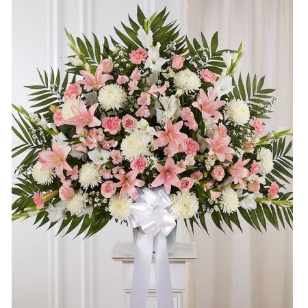 Conroy's Flowers El Cajon El Cajon - For those who are grieving, a heartfelt gesture can mean so much. Our elegant pink and white standing basket arrangement will honor the memory of a loved one in a beautiful way. Artistically designed with a medley of pink blooms, this touching expression offers comfort and support when it’s needed most.