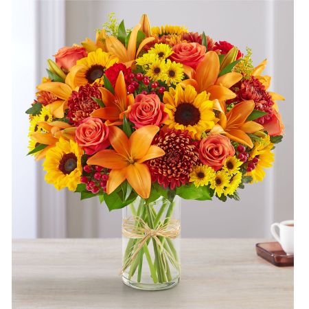 Conroy's Flowers El Cajon El Cajon - Express your sincere sentiments during the fall passing of a loved one with "Sincerest Sorrow Fall." Crafted by our florists, this elegant autumn arrangement is filled with colorful blooms. It serves as a thoughtful and comforting way to celebrate someone's life, providing peace to those who are grieving. With our same-day flower delivery, you can promptly share this heartfelt arrangement with those in mourning. "Sincerest Sorrow Fall" is a beautiful and considerate expression of condolences, bringing warmth and solace during a challenging moment.





