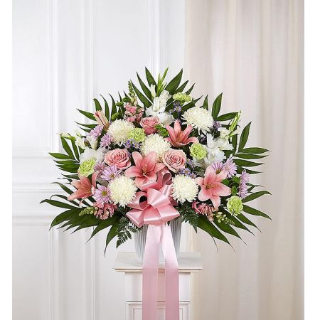 Heartfelt Sympathies™ Pastel Standing Basket