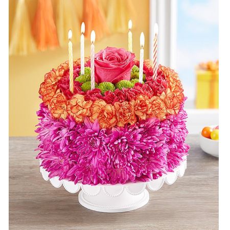 Birthday Wishes Flower Cake® Vibrant