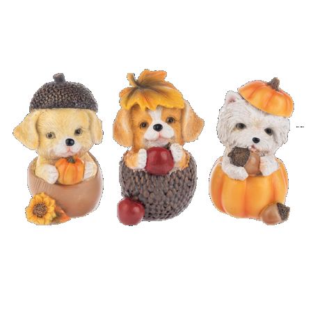 Conroy's Flowers El Cajon El Cajon - Autumn Harvest Puppy Figurines (6 pc. ppk.)
Color: Multi
Dimensions: 21/4" W. x 21/4" D. x 31/2" H.