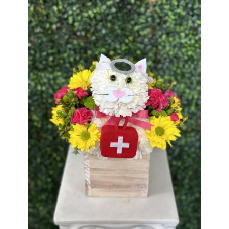 Conroy's Flowers El Cajon El Cajon - Meet our flower kitty nurse! ?? Ready to heal hearts and bring smiles with blooms and cuteness.
