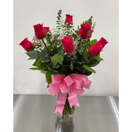 Conroy's Flowers El Cajon El Cajon - Surprise someone you care about deeply with our Delightful Long-Stem Pink Roses. These elegant pink roses are a charming and thoughtful gesture that speaks volumes. Carefully arranged by our expert florists, the lush greenery enhances the beauty of these blooms inside a classic glass vase. With our same-day flower delivery, you can promptly convey your feelings and bring a smile to their face with the delightful and graceful presence of the Long-Stem Pink Roses. It's a timeless expression of affection and admiration that adds a touch of elegance to any moment.