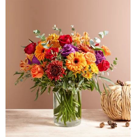 Conroy's Flowers El Cajon El Cajon - We’ve taken one of our best-selling bouquet designs and filled it with all the rich colors and textures of fall. An abundant, garden-inspired mix of blooms is gathered with natural accents inside a clear glass vase. It’s a gift guaranteed to make a grand impression at every gathering.