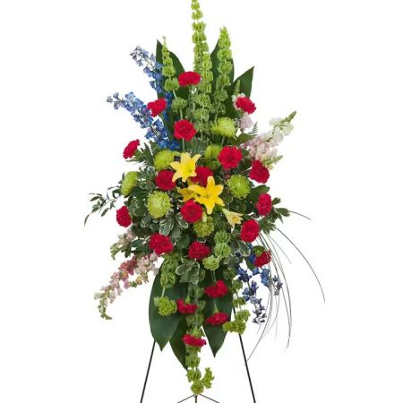 Morningside Florist Rancho Cordova - A combination of bright color blooms to celebrate the life of your loved one.