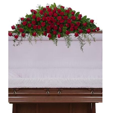 Morningside Florist Rancho Cordova - Beautiful red roses designed with premium foliage are combined to make this elegant spray.