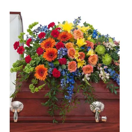 Morningside Florist Rancho Cordova - A combination of bright color blooms to celebrate the life of your loved one.