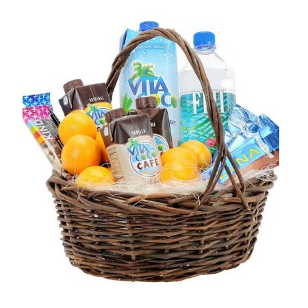 Morningside Florist Rancho Cordova - A basket of snacks for the health conscience. Items in basket might vary, but will maintain that healthy vibe your looking for. Color of Basket may vary.
