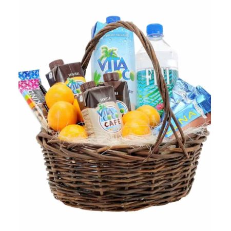 Morningside Florist Rancho Cordova - A basket of snacks for the health conscience. Items in basket might vary, but will maintain that healthy vibe your looking for. Color of Basket may vary.