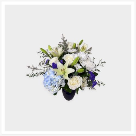 Blue & White Flower Delivery in Wayne, NJ | Elegant Vase Arrangement