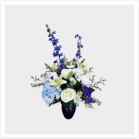 Blue & White Flower Delivery in Wayne, NJ | Elegant Vase Arrangement