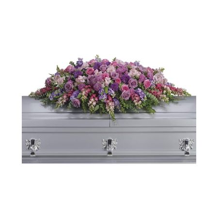 Blooms of Wayne Wayne - Lavender Tribute Casket Spray