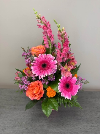 Blooms of Wayne Wayne - Bring the vibrant energy of a sun-drenched paradise into any space with 'Tropical Delights'. This stunning arrangement bursts with exotic blooms evoking the warmth and carefree spirit of the islands. Imagine the sweet fragrance filling a room, a cheerful centerpiece for a special occasion or a thoughtful gesture to brighten someone’s day. Lush greens provide a beautiful foundation for the bold captivating colors creating a truly unforgettable display. This isn’t just a bouquet; it’s a miniature vacation for the senses perfect for birthdays, anniversaries or simply to show you care. Let 'Tropical Delights' transport you – or someone you love – to a world of blissful beauty and tropical charm.