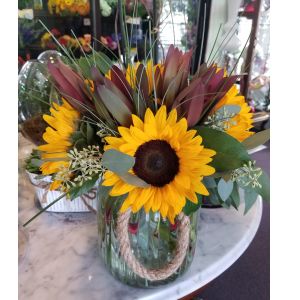 Sunflower Lantern bouquet Large