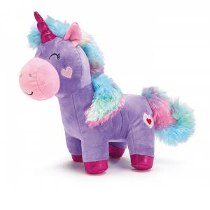 LAVENDER UNICORN WITH RAINBOW FUR TAIL