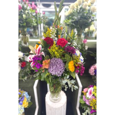 DiBella Flowers & Gifts Las Vegas - Tall Vase Arrangement IN THE COOLER 