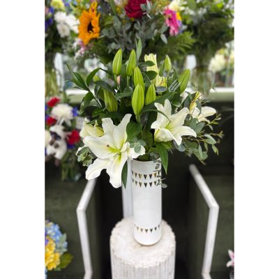 DiBella Flowers & Gifts Las Vegas - All White Lily Arrangement IN THE COOLER 