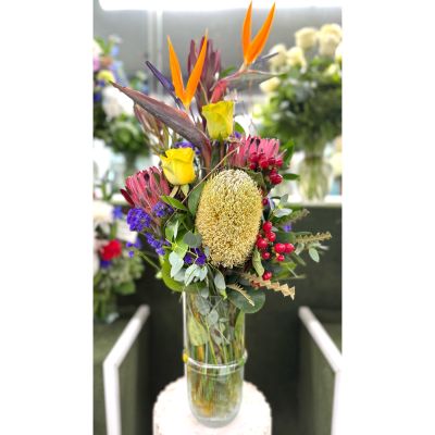 DiBella Flowers & Gifts Las Vegas - TROPICAL BREEZE ARRANGEMENT IN THE COOLER