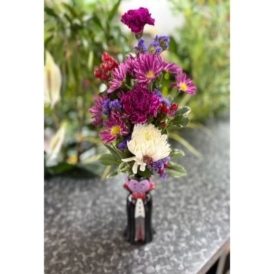 DiBella Flowers & Gifts Las Vegas - Brighten someone's day with our Bloom Sucker Arrangement in the Cooler, a delightful mix of fresh, seasonal blooms arranged in a charming vase. This arrangement is perfect for spontaneous gifting or adding a touch of color to any space. Available for same-day pickup at our Las Vegas location.