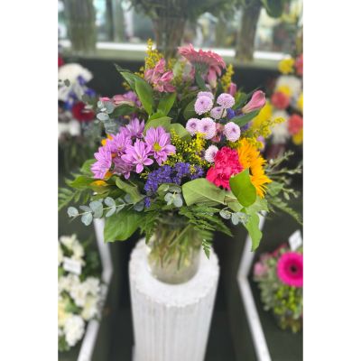 DiBella Flowers & Gifts Las Vegas - CHEERFUL COLORBURST ARRANGEMENT IN THE COOLER