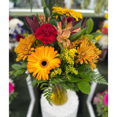 DiBella Flowers & Gifts Las Vegas - GOLDEN HOUR ARRANGEMENT IN THE COOLER