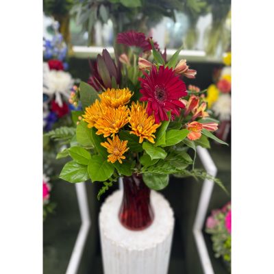 DiBella Flowers & Gifts Las Vegas - CRIMSON TIDE ARRANGEMENT IN THE COOLER