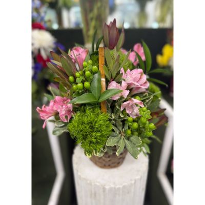 DiBella Flowers & Gifts Las Vegas - BASKET OF JOY ARRANGEMENT IN THE COOLER