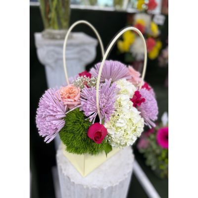 DiBella Flowers & Gifts Las Vegas - FLOWER TOTE BAG ARRANGEMENT IN THE COOLER