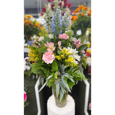 DiBella Flowers & Gifts Las Vegas - SOFT AND TALL ARRANGEMENT IN THE COOLER