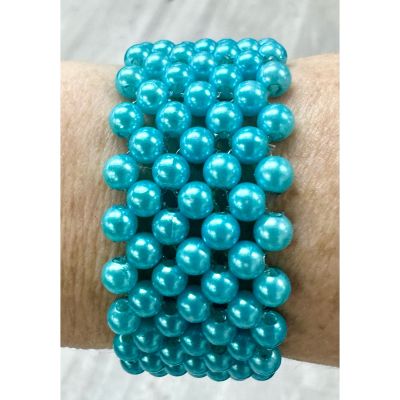 DiBella Flowers & Gifts Las Vegas - M - Teal Blue Pearl Wristlet