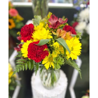 DiBella Flowers & Gifts Las Vegas - Lemon Glow Arrangement In the Cooler